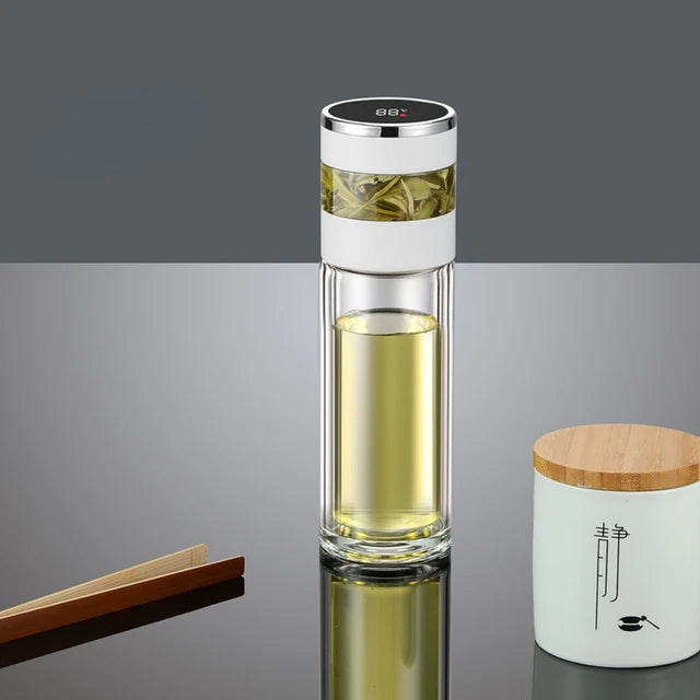 Tea Infuser Vacuum Flask With Temperature LED Display