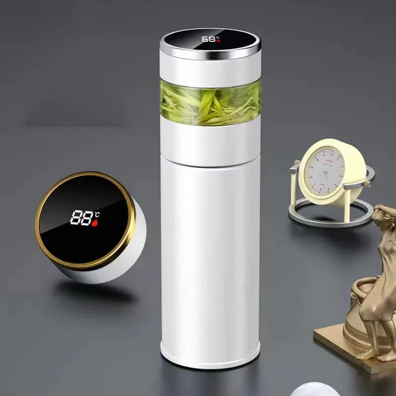 Tea Infuser Vacuum Flask With Temperature LED Display