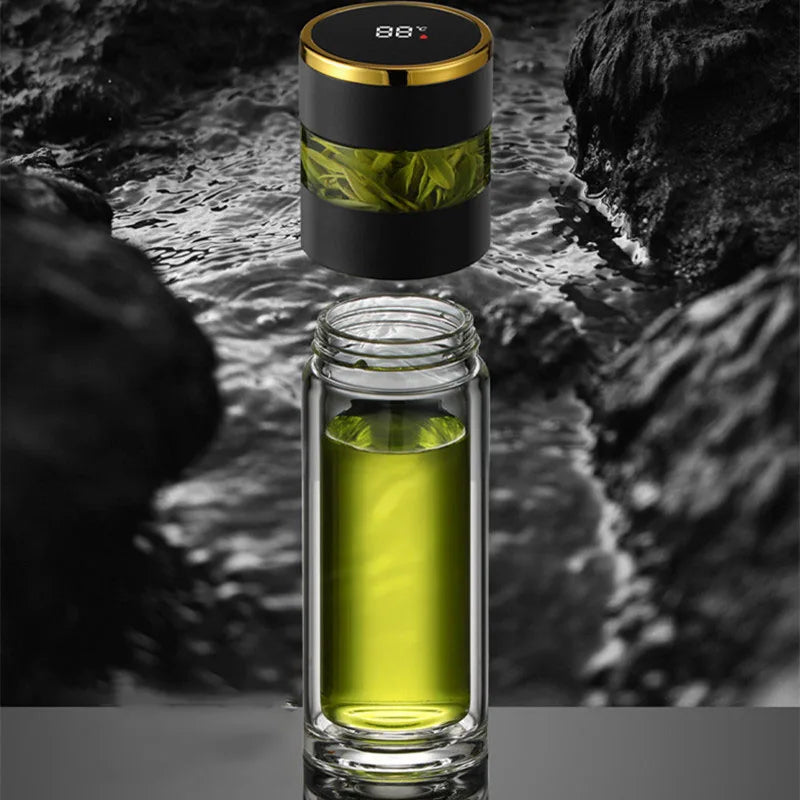 Tea Infuser Vacuum Flask With Temperature LED Display