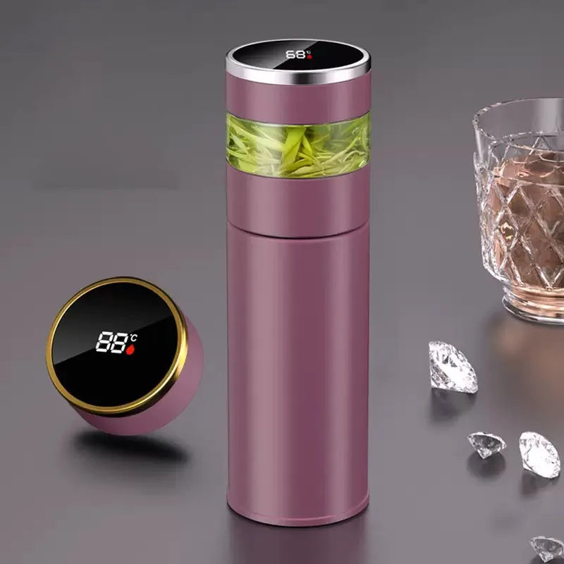 Tea Infuser Vacuum Flask With Temperature LED Display