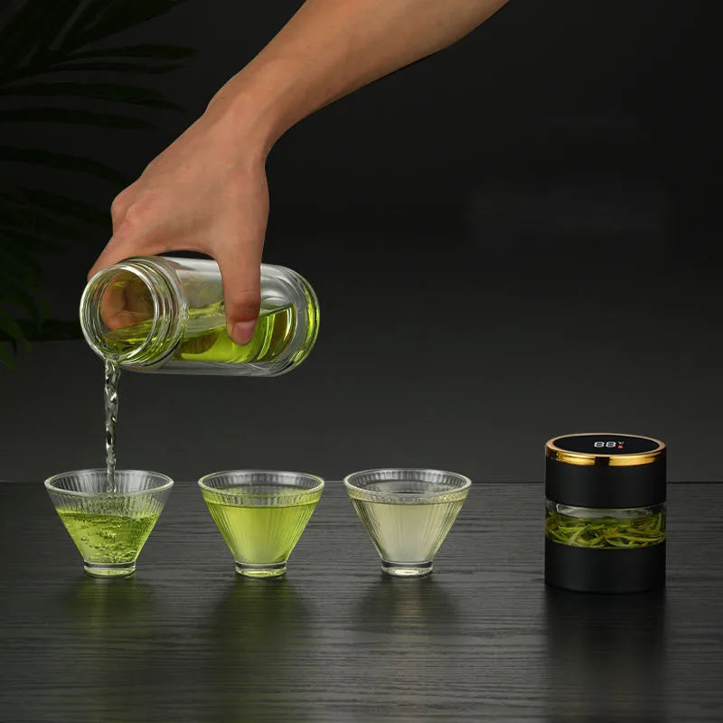 Tea Infuser Vacuum Flask With Temperature LED Display
