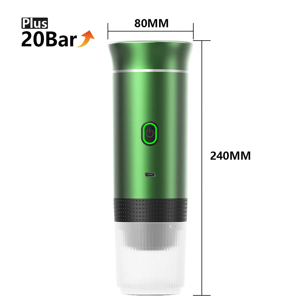 Wireless Electric Portable Hot/Cold Espresso Coffee Machine with Foldable Support Stand