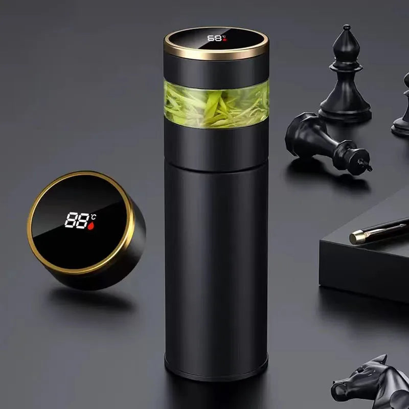 Tea Infuser Vacuum Flask With Temperature LED Display
