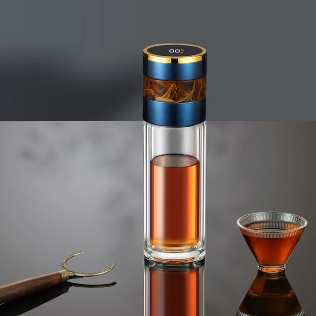 Tea Infuser Vacuum Flask With Temperature LED Display