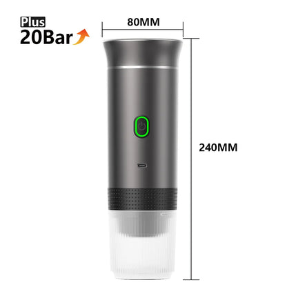 Wireless Electric Portable Hot/Cold Espresso Coffee Machine with Foldable Support Stand