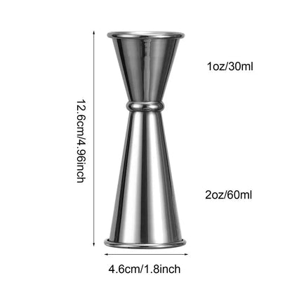 1 PC Double Cocktail Jigger Dual Design with Measurements Scales