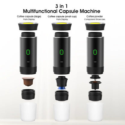 Wireless Electric Portable Hot/Cold Espresso Coffee Machine with Foldable Support Stand