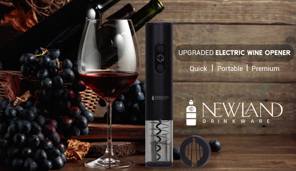 Newland Drinkware Wine Bottle Opener beside Wine Glass